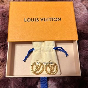 Authentic Louis Vuitton Louise Hoop Earrings